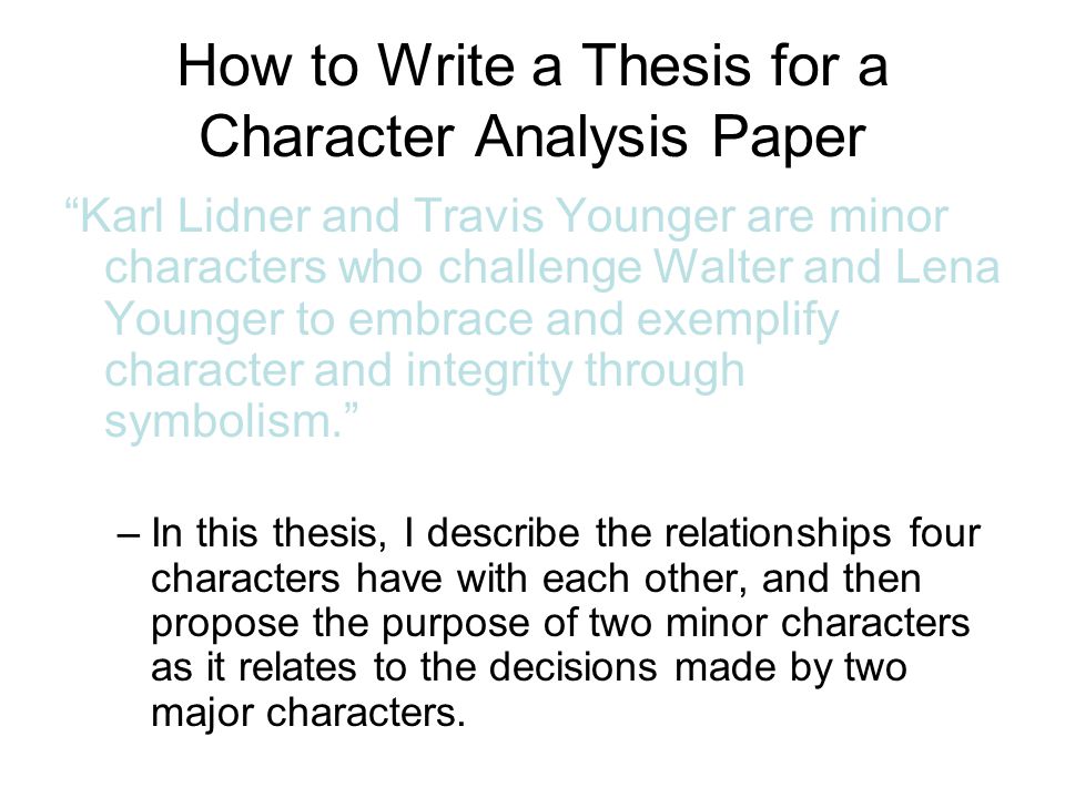 How to Write a Character Analysis How To